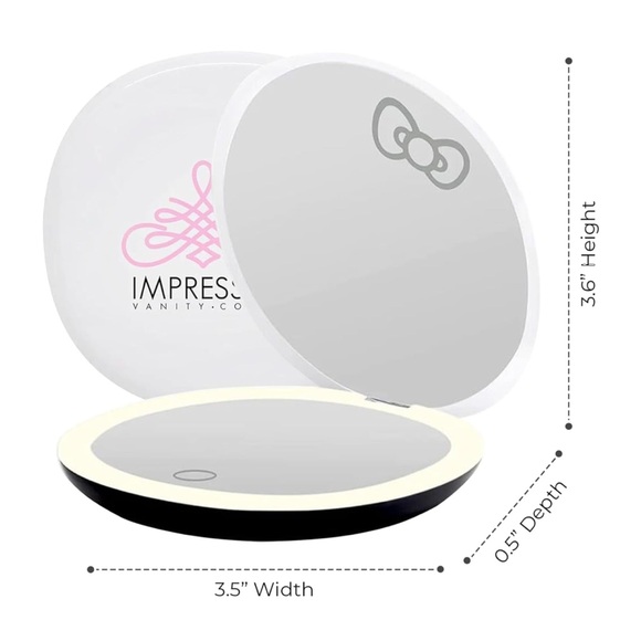 Impressions Vanity x Hello Kitty Swirl Compact Mirror with LED Light - Picture 2 of 8